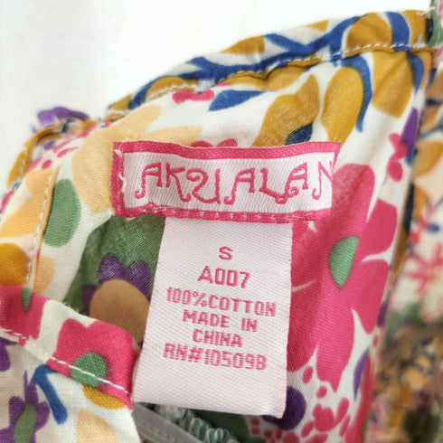 AKUALANI フラワープリント キャミワンピース レディース S