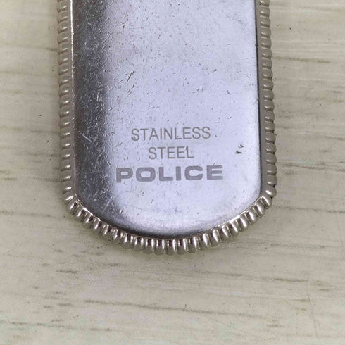 ポリス POLICE SENTINEL Pロゴ プレート ネックレス メンズ