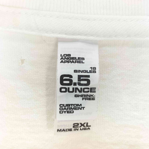 ロサンゼルスアパレル Los Angeles Apparel USA製 6.5 OUNCE プリント クルーネック半袖Tシャツ メンズ JPN:XXL