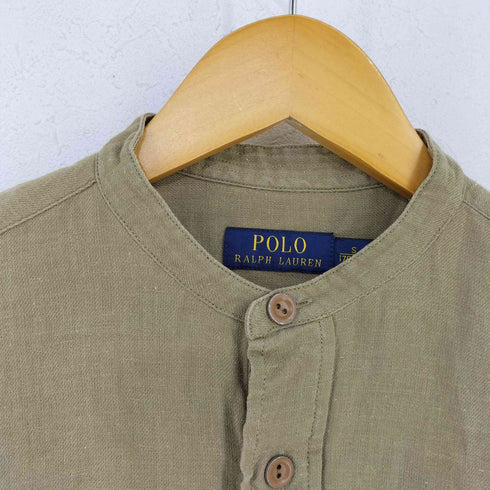 ポロラルフローレン POLO RALPH LAUREN コットンリネン グランパシャツ メンズ import:S