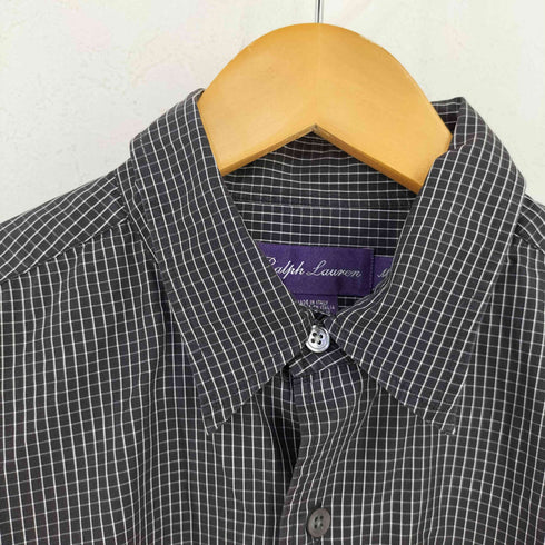 ラルフローレンパープルレーベル RALPH LAUREN PURPLE LABEL イタリア製 長袖 チェックシャツ メンズ import:M