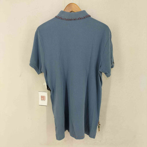 ポロバイラルフローレン Polo by RALPH LAUREN CUSTOM FIT ネイティブ コンチョボタン 半袖ポロシャツ メンズ import:L