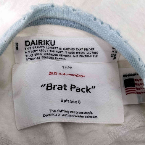 ダイリク DAIRIKU 21AW フロントプリント リンガーTシャツ メンズ JPN:L