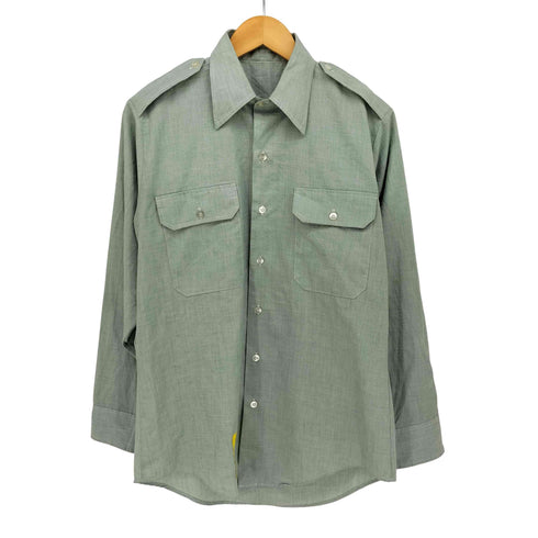ユーエスアーミー U.S. ARMY 82年製 GREEN 415 L/S ミリタリーシャツ メンズ 15