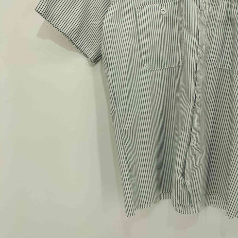 レッドキャップ RED KAP 企業ロゴ S/S ストライプ シャツ メンズ S