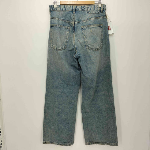 ザラ ZARA ウォッシュド ジップフライ ワイド デニム パンツ メンズ 29