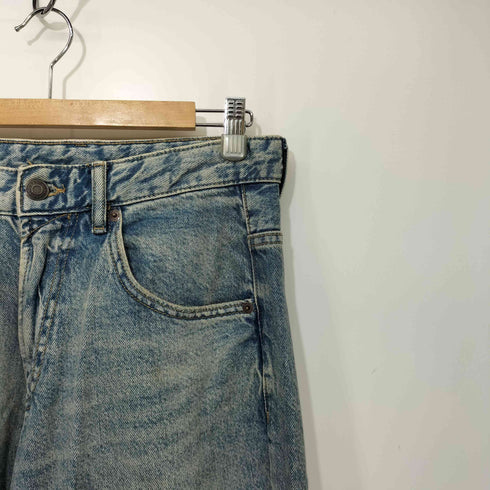 ザラ ZARA ウォッシュド ジップフライ ワイド デニム パンツ メンズ 29