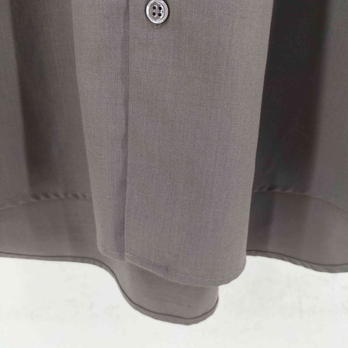 アーバンリサーチ URBAN RESEARCH WASHABLEウールショートスリーブバンドカラーシャツ メンズ JPN:L