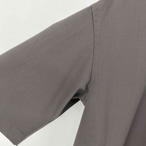 アーバンリサーチ URBAN RESEARCH WASHABLEウールショートスリーブバンドカラーシャツ メンズ JPN:L