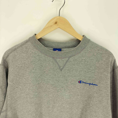 チャンピオン Champion 90S 青刺繍タグ Vガゼット 裏起毛 ロゴ刺繍 袖目あり クルーネック スウェット メンズ import:M
