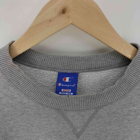 チャンピオン Champion 90S 青刺繍タグ Vガゼット 裏起毛 ロゴ刺繍 袖目あり クルーネック スウェット メンズ import:M