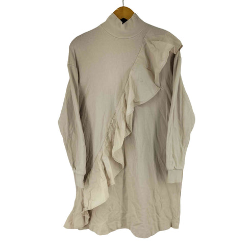 ザラ ZARA ラウンドフリル スウェットワンピース レディース import:XS