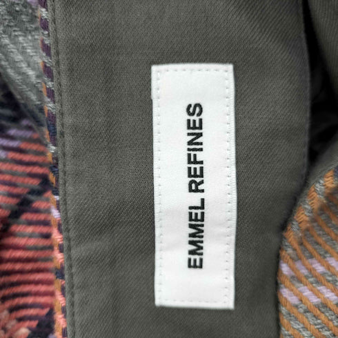 エメルリファインズ EMMEL REFINES フリンジ チェック タイト スカート レディース S