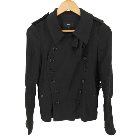 グリーン green リネン混 ショート丈ジャケット レディース US:0-2