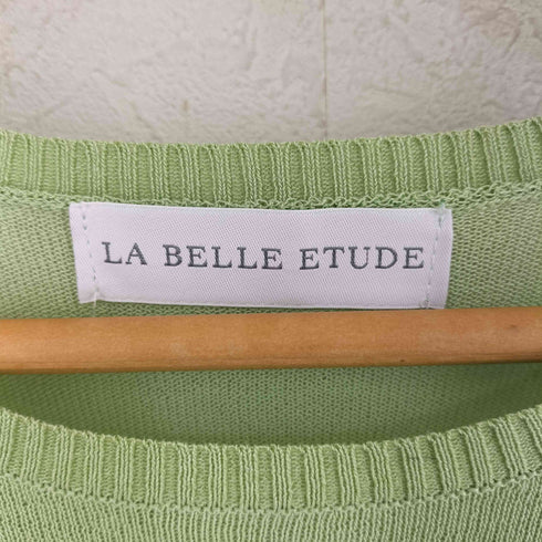 ラベルエチュード la belle Etude クルーネックデザイン袖シースルーニット レディース FREE