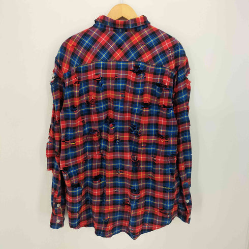 スワッガー SWAGGER 00s OLD Y2K ダメ―ジ加工 ネルシャツ メンズ import:M