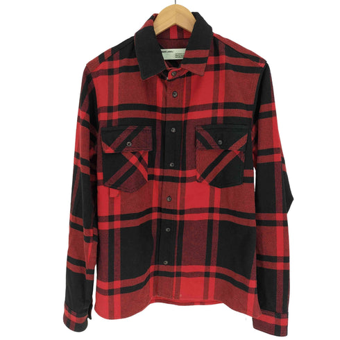 オフホワイト OFF-WHITE 19SS STENCIL FLANNEL SHIRT ステンシル バックバイアス チェック フランネル シャツ メンズ import:XS