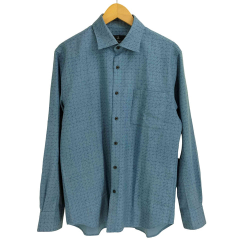 ランバンコレクション LANVIN COLLECTION ウール 総柄 長袖シャツ メンズ JPN:M