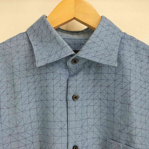 ランバンコレクション LANVIN COLLECTION ウール 総柄 長袖シャツ メンズ JPN:M