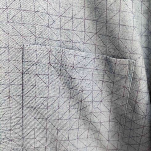 ランバンコレクション LANVIN COLLECTION ウール 総柄 長袖シャツ メンズ JPN:M