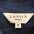 ラバンスポーツ LANVIN SPORT コットン ロゴ刺繍 ゼブラ柄 半袖ポロシャツ メンズ US:38