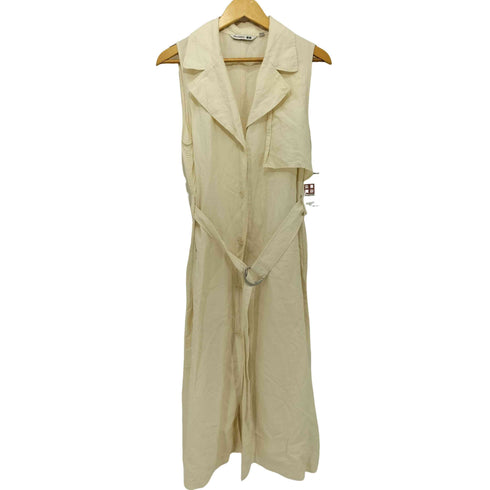 ユニクロジェイダブリューアンダーソン UNIQLO JW ANDERSON 22SS リネンブレンドラペルワンピース レディース JPN:L