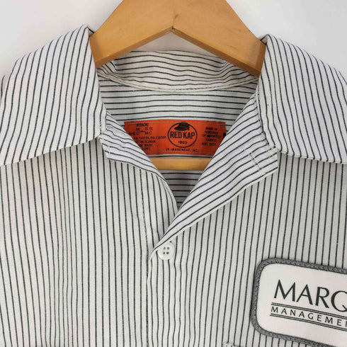 レッドキャップ RED KAP 企業ワッペン ストライプ ワークシャツ メンズ import:M
