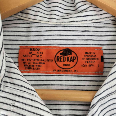 レッドキャップ RED KAP 企業ワッペン ストライプ ワークシャツ メンズ import:M