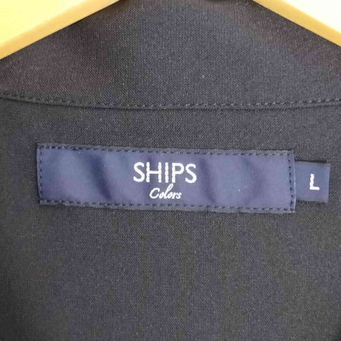 シップスカラーズ SHIPS Colors 洗濯機可能 ライト ポリトロ オープンカラー シャツ メンズ JPN:L