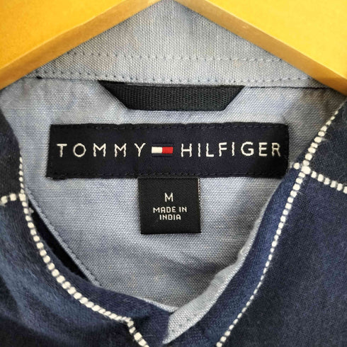 トミーヒルフィガー TOMMY HILFIGER ステッチデザイン チェック ポケットシャツ メンズ import:M