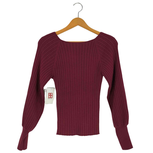 プロポーションバイボディードレッシング PROPORTION BODY DRESSING ハートネックボリュームスリーブリブニット レディース FREE