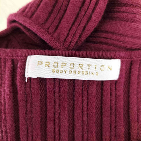 プロポーションバイボディードレッシング PROPORTION BODY DRESSING ハートネックボリュームスリーブリブニット レディース FREE