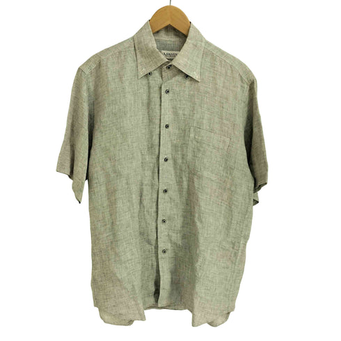 ランバンコレクション LANVIN COLLECTION 麻 リネン100 半袖 ボタンダウンシャツ メンズ