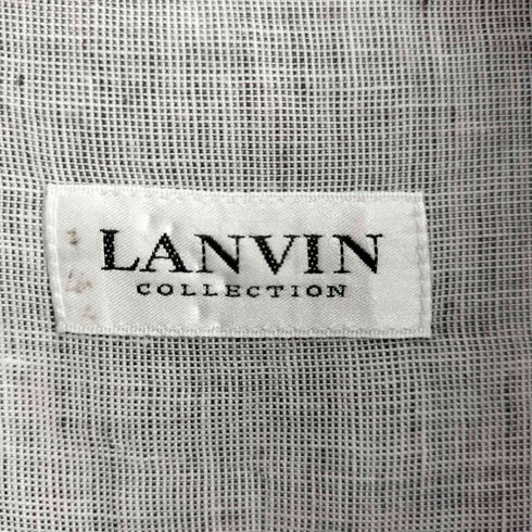ランバンコレクション LANVIN COLLECTION 麻 リネン100 半袖 ボタンダウンシャツ メンズ