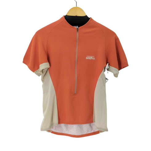 パタゴニア patagonia 00S USA製 フロントロゴ刺繍サイクリングトップス レディース import:M