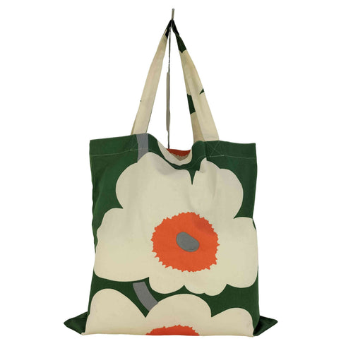 マリメッコ marimekko 花柄 ロゴパッチ トートバッグ レディース