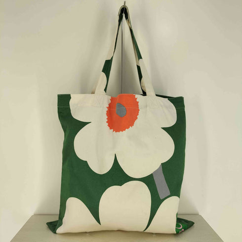 マリメッコ marimekko 花柄 ロゴパッチ トートバッグ レディース