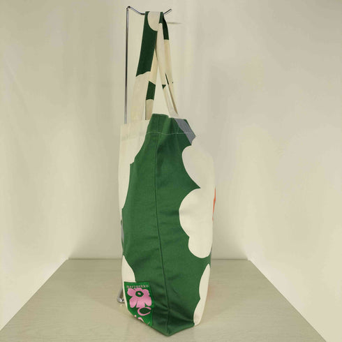 マリメッコ marimekko 花柄 ロゴパッチ トートバッグ レディース