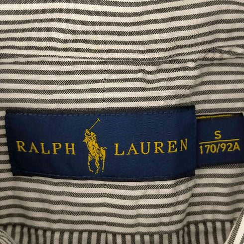 ラルフローレン RALPH LAUREN スモールポニー刺繍ストライプS/S ボタンダウンシャツ メンズ import:S
