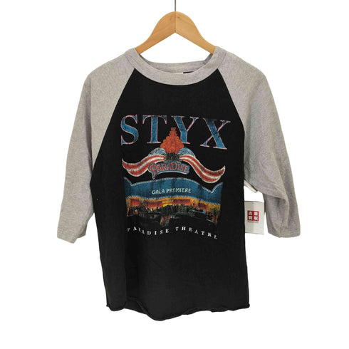 メキシコ製 ALSTYLE ボディ バンド プリント ラグラン Tシャツ メンズ import:M