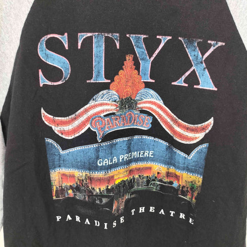 メキシコ製 ALSTYLE ボディ バンド プリント ラグラン Tシャツ メンズ import:M