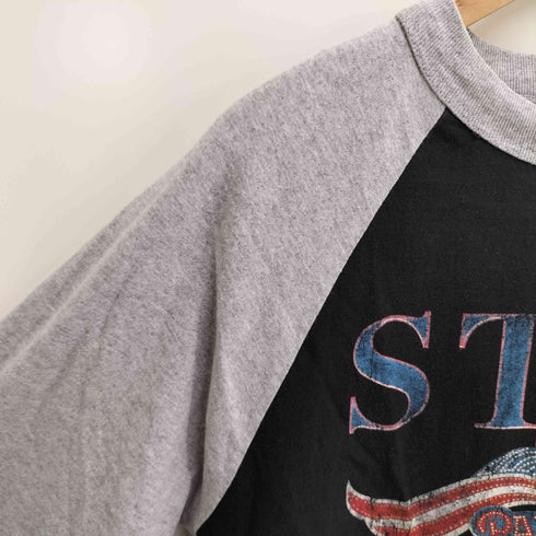メキシコ製 ALSTYLE ボディ バンド プリント ラグラン Tシャツ メンズ import:M