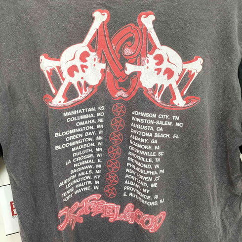 アーム ドッキング メタル バンド プリント S/S クルーネック Tシャツ メンズ