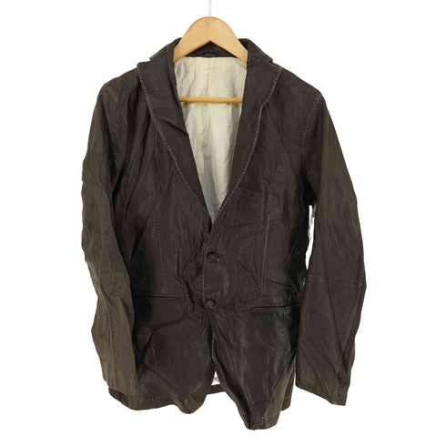メイルアンドコー MALE & Co. ラムレザーテーラードジャケット ステッチデザイン メンズ JPN:M