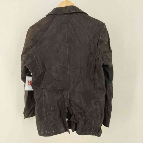 メイルアンドコー MALE & Co. ラムレザーテーラードジャケット ステッチデザイン メンズ JPN:M