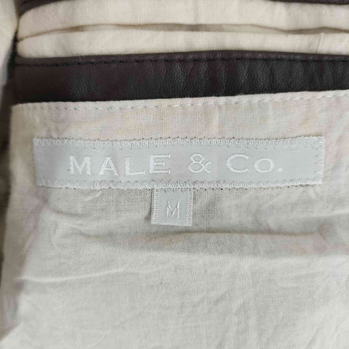 メイルアンドコー MALE & Co. ラムレザーテーラードジャケット ステッチデザイン メンズ JPN:M