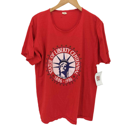 80S USA製 CENTENNIAL 100周年記念 グラフィック プリント S/S クルーネック Tシャツ シングルステッチ メンズ import:XL