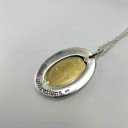 good vibrations 925刻印 サンタムエルテ スカル ペンダント トップ ネックレス メンズ