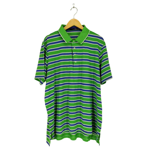 アールエルエックスラルフローレン RLX RALPH LAUREN レーヨンボーダーポロシャツ メンズ XXL