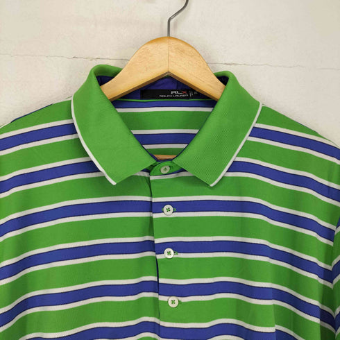 アールエルエックスラルフローレン RLX RALPH LAUREN レーヨンボーダーポロシャツ メンズ XXL